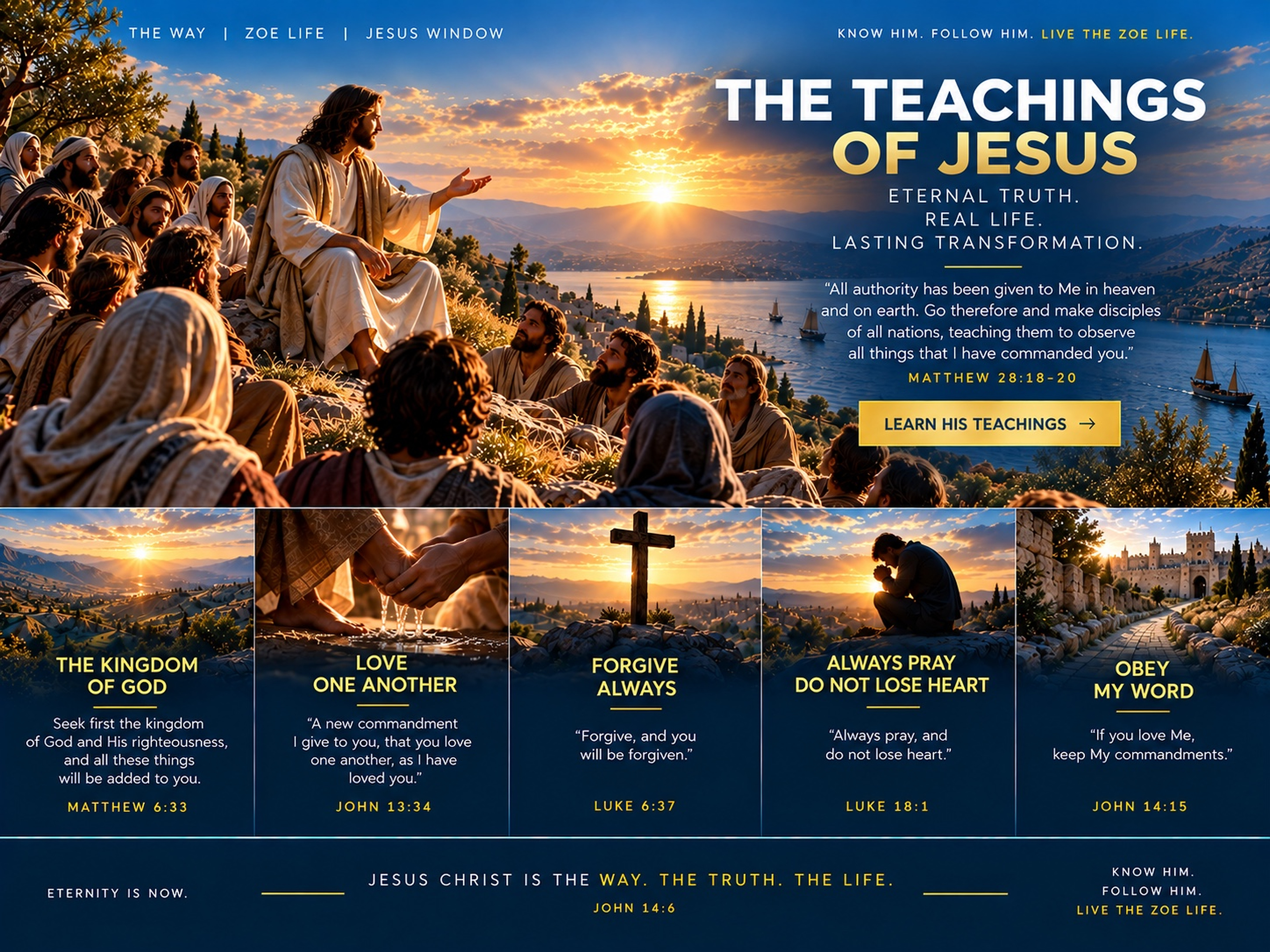 THE TEACHINGS OF JESUS — eternal truth, real life, lasting transformation